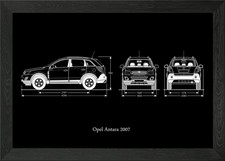 Opel Antara 2007 Framed Wall Art Poster Canvas Print Picture