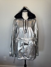 Victoria's Secret Pink Womens Windbreaker Hoodie Half Zip Pullover Medium/Large