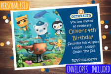 Personalised Octonauts Birthday Party Invitations Invites Includes Envelopes x12