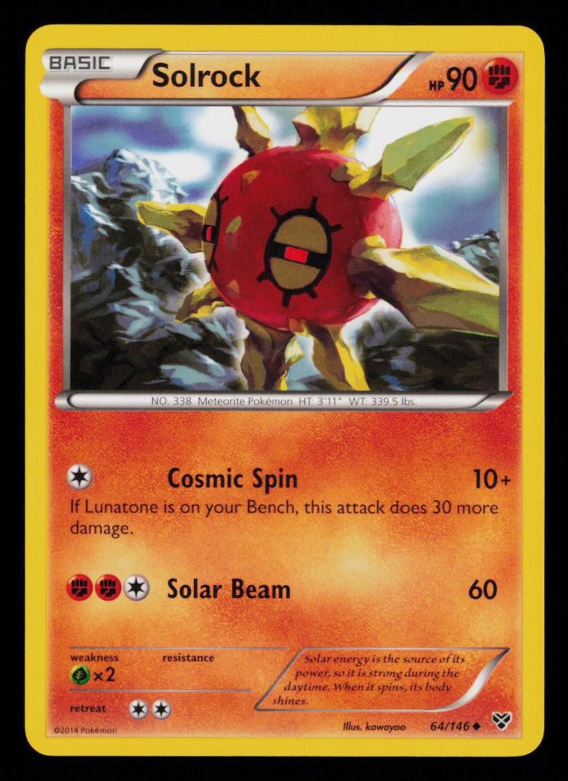 Solrock 64/146 Uncommon XY Base Set Pokemon Near Mint