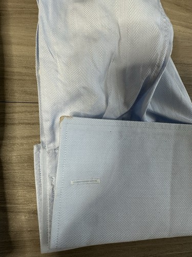 Ermenegildo Zegna Su Misura Dress Shirt Men Blue Sz 46/18 - Picture 6 of 15