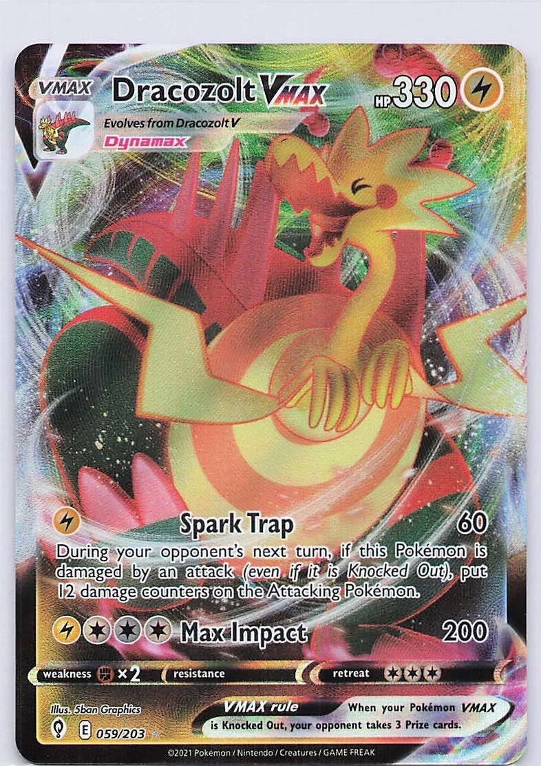 dracozolt vmax pokemon card value - SWSH07: Evolving Skies [ULTRA RARE] Card Number / Rarity Dracozolt VMAX 059/203 Ultra Rare