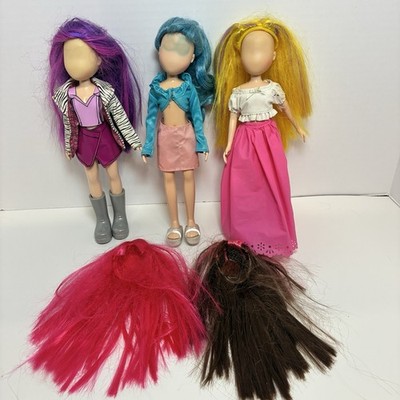 Vintage What s Her Face Mattel Dolls Lot of 3 Clothes Extra Hair Rare Y2K