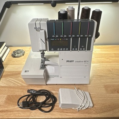 PFAFF creative 4874 Coverlock Serger Sewing Machine Portable. 