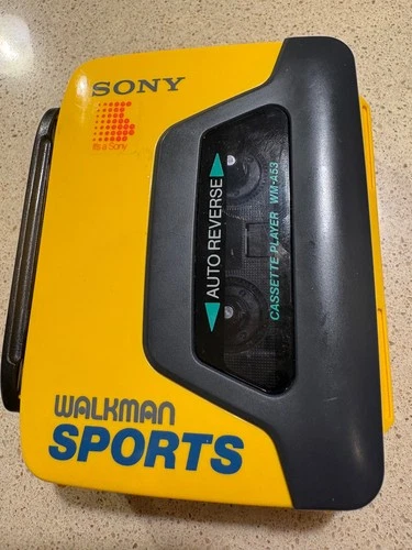 Vintage Sony WM-A53 Walkman Sports Yellow Cassette Player Tested Works