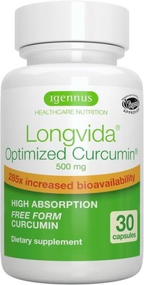 Curcumina 500 mg, fórmula bioactiva superior de curcumina, 30 cápsulas