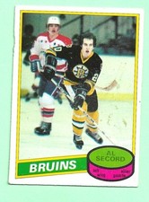 (1) AL SECORD  1980-81 O-PEE-CHEE # 129 BRUINS ROOKIE EX/EX+CARD (N2767). rookie card picture