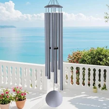 66" Wind Chimes for outside Deep Tone - 6 Thicken Tubes Memorial Wind Chimes for