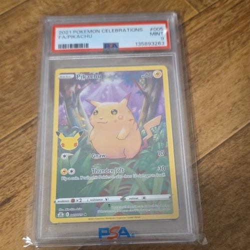 Pokémon 2021 Celebrations Pikachu 005/025 Full Art Holo Rare PSA 9