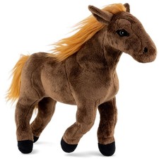 Pferd stehend braun ca. 30 cm lang, ca. 26 cm hoch, Kuscheltier, Plüschtier