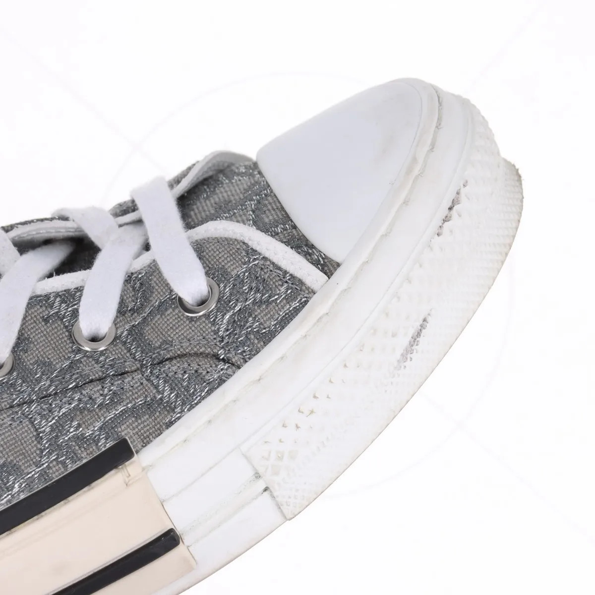 Dior B23 Fabric High-top Sneakers 40 Unisex Gray x white LS0822 Oblique Glitter  thumbnail 14