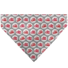 The Coca-Cola Company Pet Bandana Diet Coke Bottle Caps Scattered Grays White Re