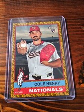 2025 Topps Heritage High Number - Cole Henry #697 Color of the Year /76 (RC)