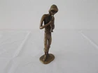 Figurine bronze after Gerhard Kluckow flute player/H 21 cm 60/70s