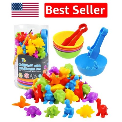 Preschool Dinosaur Counting Game - Multicolor Educational Toy Set for Kids