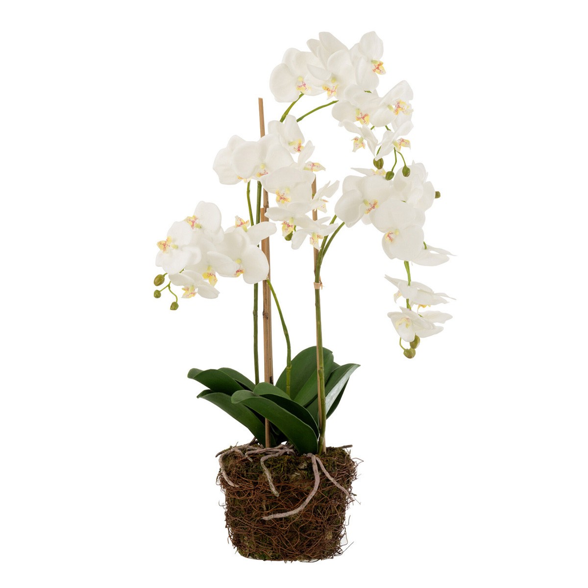 Orchidée artificielle blanche en pot 72cm pour décoration intérieure