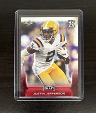2020 Leaf Draft - Justin Jefferson #40 Red Rookie (RC) - Minnesota Vikings