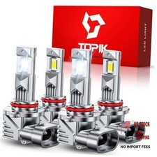 9005 9006 LED Light Bulbs Combo - 76,000LM 900 Brighter HB3 HB4 9005 9006