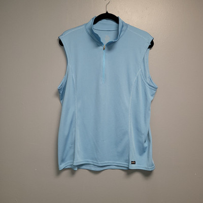 Kerrits Women's XL Stretch Blue Quarter Zip Pullover Equestrian Riding Top