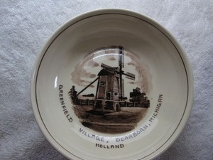 Greenfield Village, Dearborn Windmill Bowl, Imported From Holland, GV 25th Year