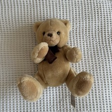 Keel Toys Simply Soft Collection Teddy Bear Beige Red Bow Plush Soft Toy 11”