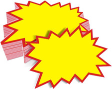 200 PCS Blank Star Shape Retail Sale Signs 4.33 X 3.55 Inch Sale Price Tags for