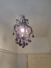 Purple Crystal Ceiling Light Shade