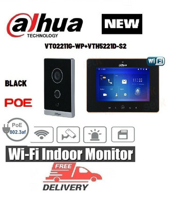 Dahua KIT VTO2211G-WP + VTH5221D-S2 IP-Video WiFi / POE-Gegensprechanlage...