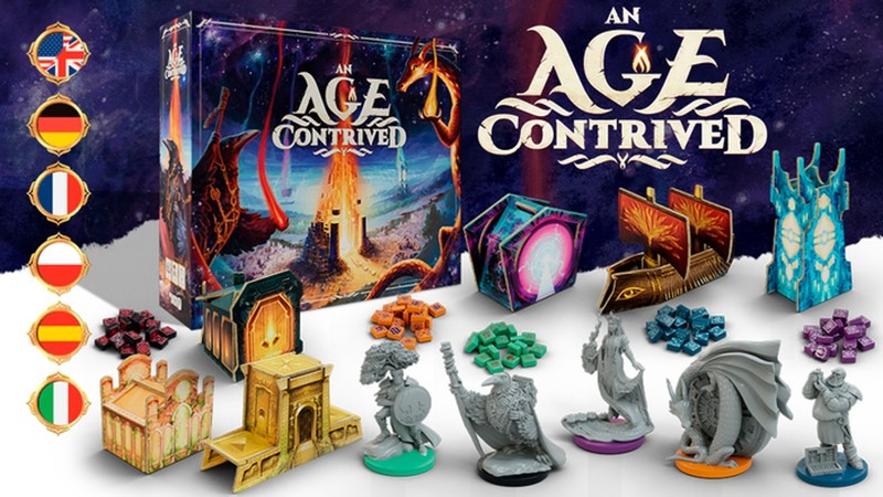 An Age Contrived Founders Edition Kickstarter Board Game Bellows Intent NEW