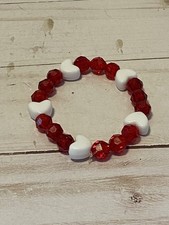 Valentine Heart Beaded Bracelet Girls Kids Jewelry Handmade Valentine Gifts