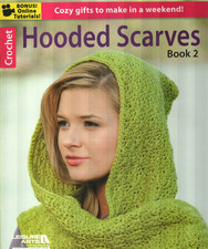 NEW HOODED SCARVES BOOK 2 WOMENS 8 COZY DESIG...