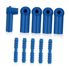 5PCS Brake Bleeder Kit Connector,Brake Fluid Bleeder Kit Bleeding Adapter Blue