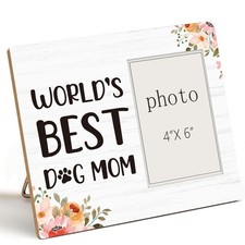 Pet Puppy Dog Photo Frame, Dog Mom Gifts Picture Frame, Wooden Photo Frame Gi...