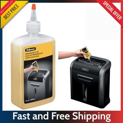 12 oz Fellowes Powershred Shredder Oil - Performance Lubricant w/ Nozzle Bottle.