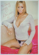 Rare Page 3 girl Lauren Pope signed/personalized Model pic 21x30cm