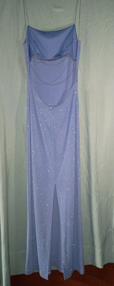 Vestido Largo Vintage Periwinkle Brillante Por City Triangles Talla Med Foto 2 de 4