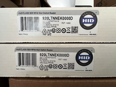 HID 920LTNNEK0000D multiCLASS SE RP40 Wall Switch Reader NEW (2BLK43)