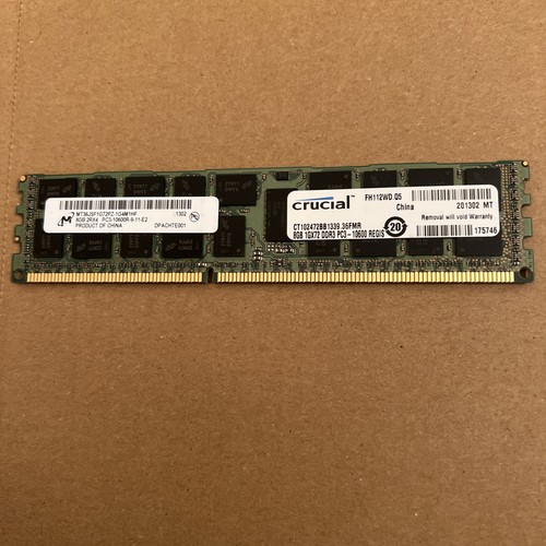 Crucial 8GB RAM PC3-12800R DDR3-1600 2RX4 Speichermodul MT36JSF1G72PZ-1G4M1HF