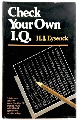 Check Your Own IQ by Eysenck, H. J., Good Book