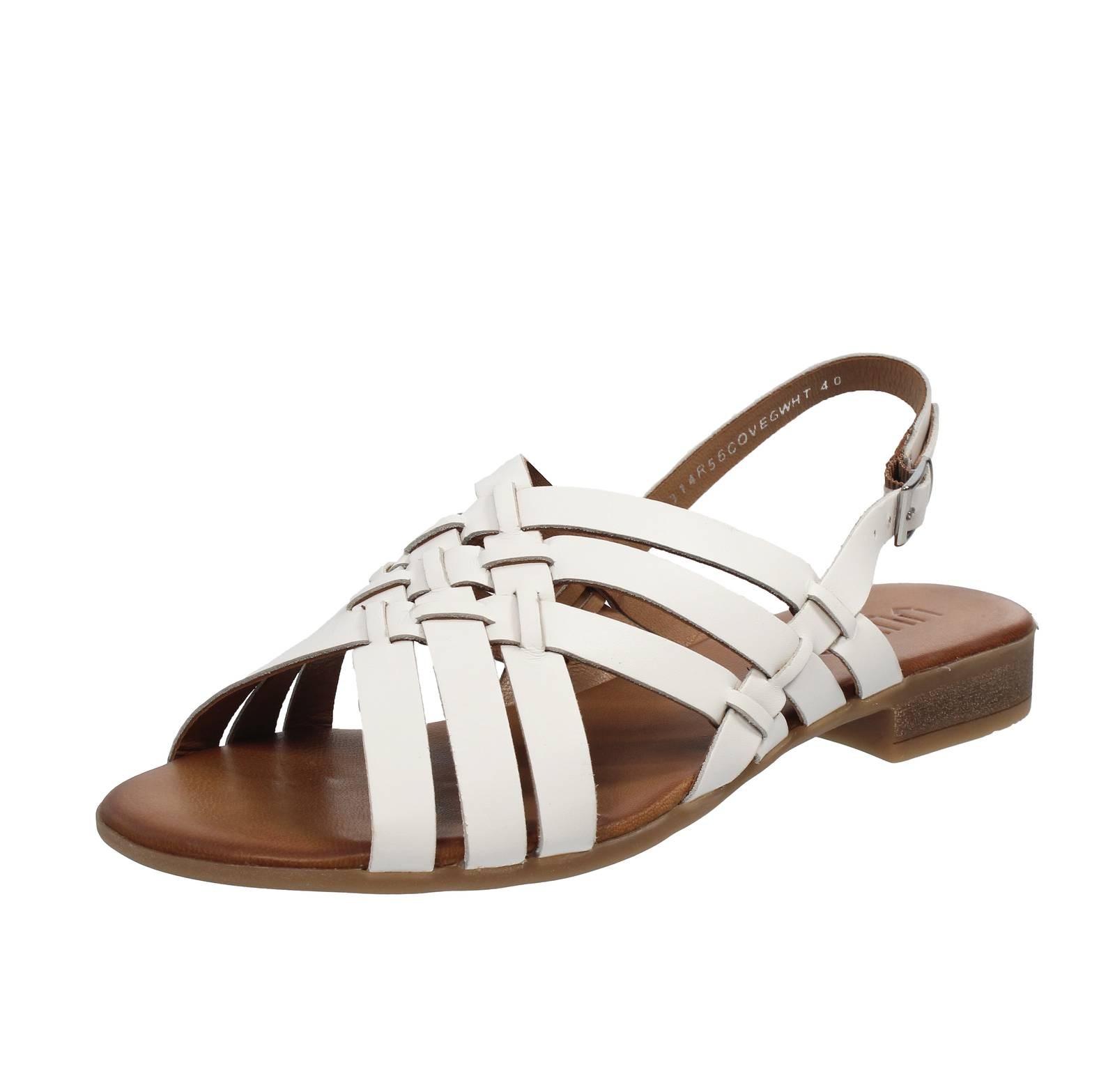 Вуева Сандали В Пелле-Кон-Чинтурино-Бьянко - Талья, 41, Скарпе Донна Сандали