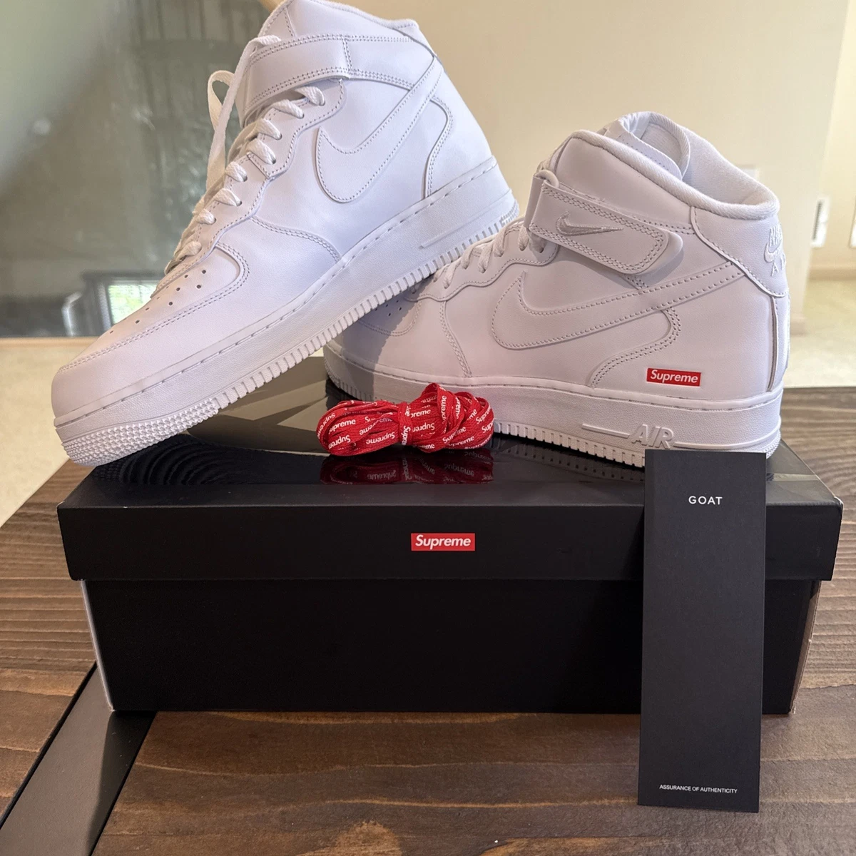 Nike Air Force 1 Supreme ホワイト-27.5 Supreme X Air Force 1 Low 'Box Logo White' - Nike - CU9225 100