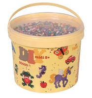 Hama 181-67 - Eimer Mit Ca. 30000 Midi-BüGelperlen, Volltonmix | Deutsch | 2024