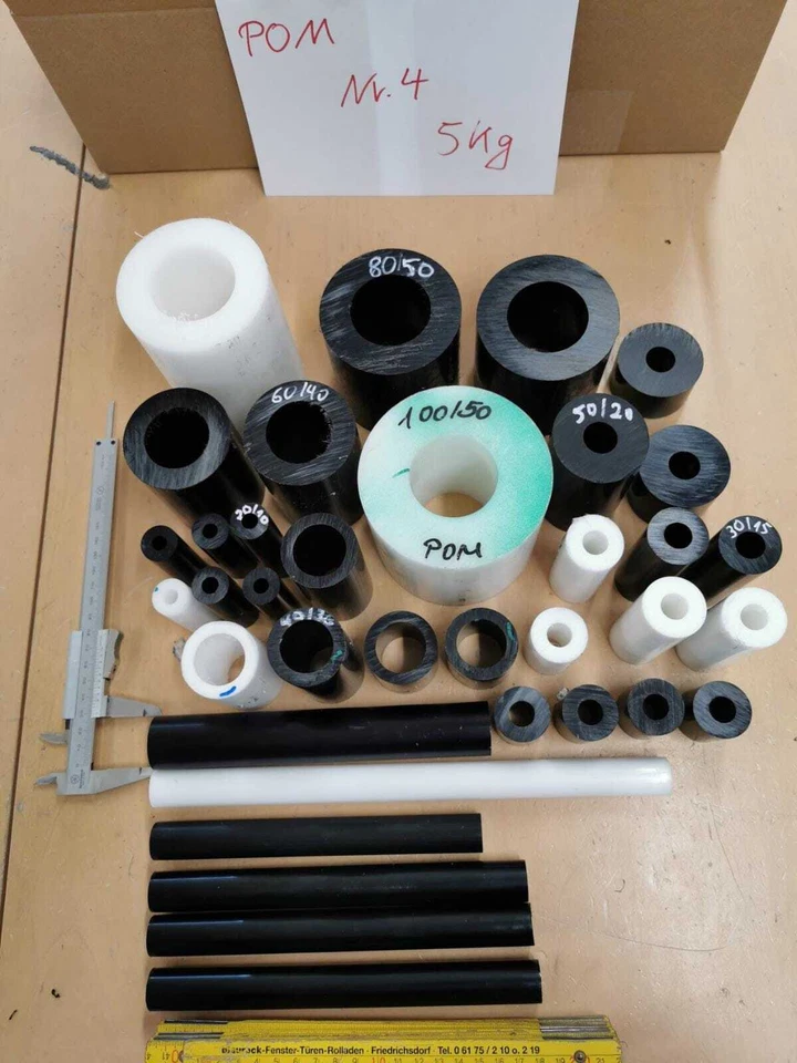 POM Rundstab Länge 1m!!! Rundmaterial Kunststoff POM C Stab D6-200mm 1000mm s/w - Bild 3 von 4