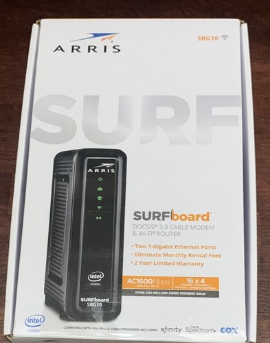 Arris Surfboard SBG10 DOCSIS 3.0 Cable Modem Wi-Fi 5 AC1600 NEW SEALED - Picture 1 of 1