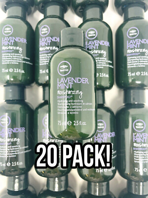 MEGA DEAL 20 Pack Paul Mitchel Tea Tree Moisturizing Lavender Mint Shampoo 2.5oz