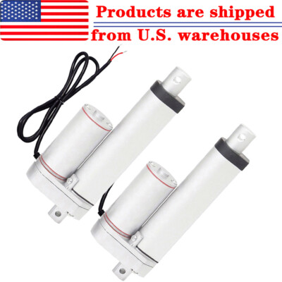2 Set 4'' Linear Actuators 12V DC Motor 330lbs/1500N Pound Lift for Auto Car Door