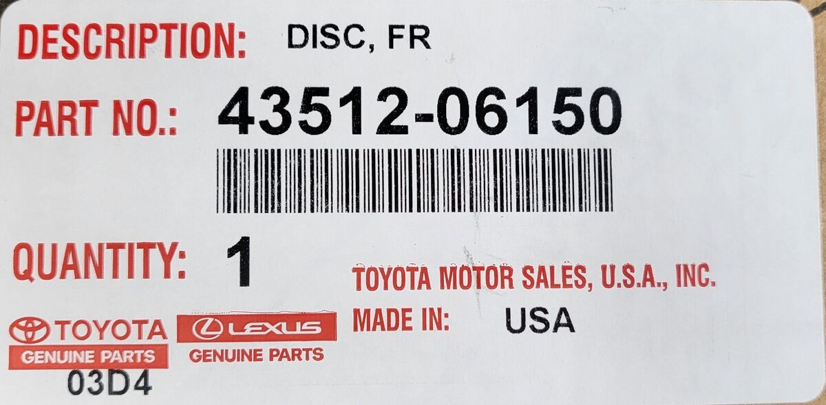 2013-2018 Toyota Rav4 XLE LTD Front Brake Pads Shims Rotors 2013-2018 Toyota Rav4 XLE LTD Front Brake Pads Shims Rotors