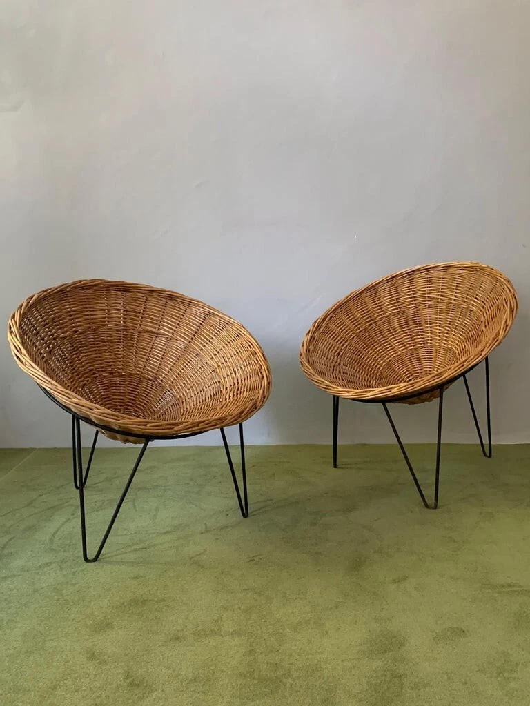 Wicker on sale cone chair