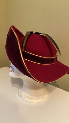 Beautiful Burgundy Dress/Church Hat By Jack McConnell | eBay display picture 1
