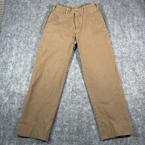 Bills Khakis M2 Pants Mens 32 Fits 30x30 Brown Chinos Khakis Leather Trim Pocket
